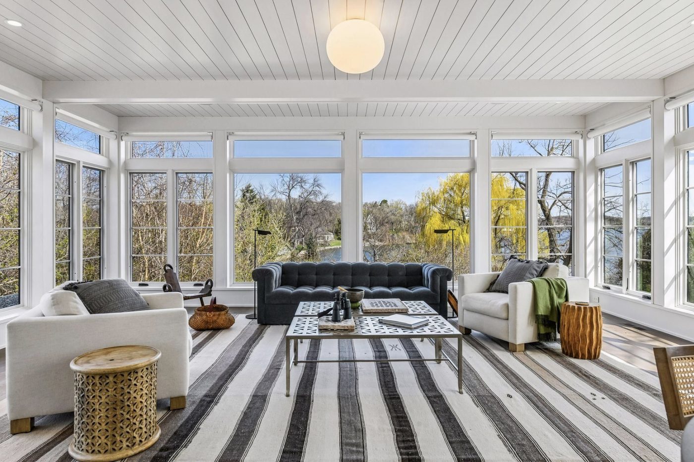 Sunroom, furnished for everyday livability